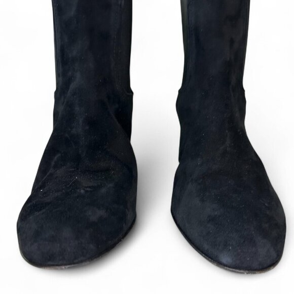 AGL Women's Lisette Almond Toe Mid Heel Stretch Booties EU 38.5 Black - Picture 13 of 16